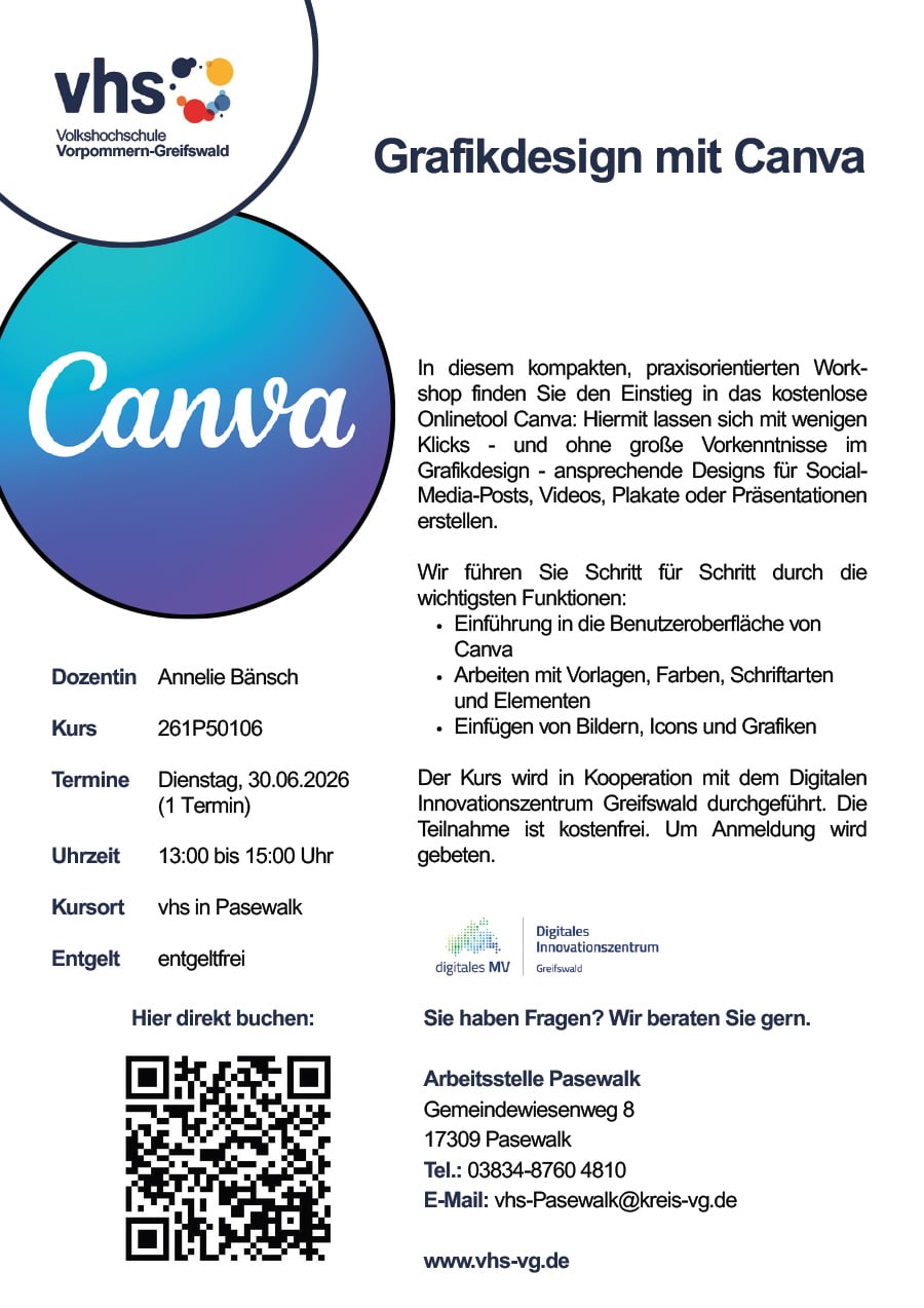 Veranstaltungsbild: Grafikdesign mit Canva