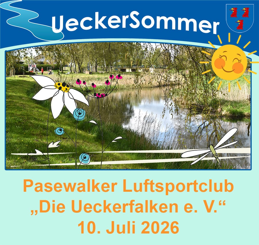 Veranstaltungsbild: UeckerSommer mit dem Pasewalker Luftsportclub „Die Ueckerfalken“ e. V.