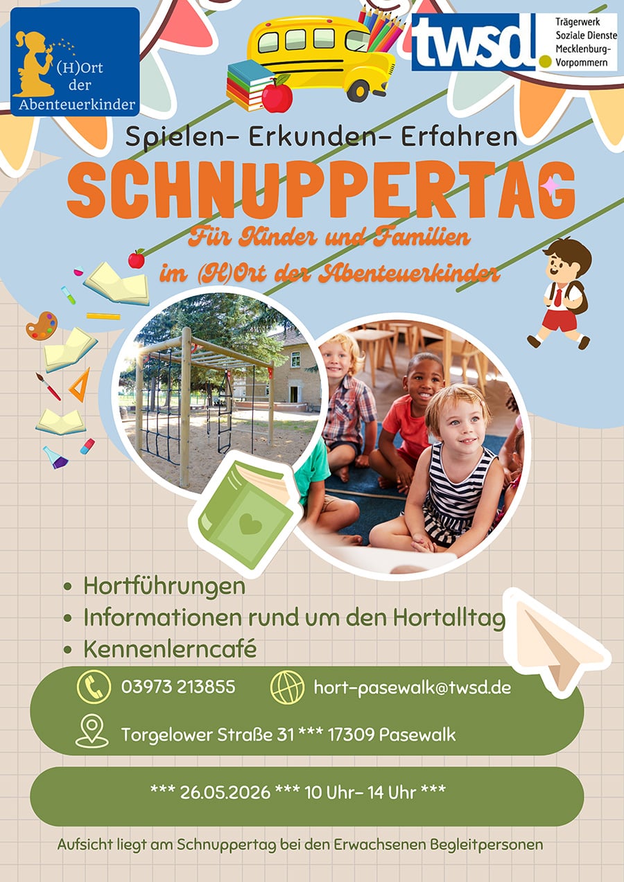 Veranstaltungsbild: Schnuppertag für Kinder und Familien im H(ort) der Abenteuerkinder