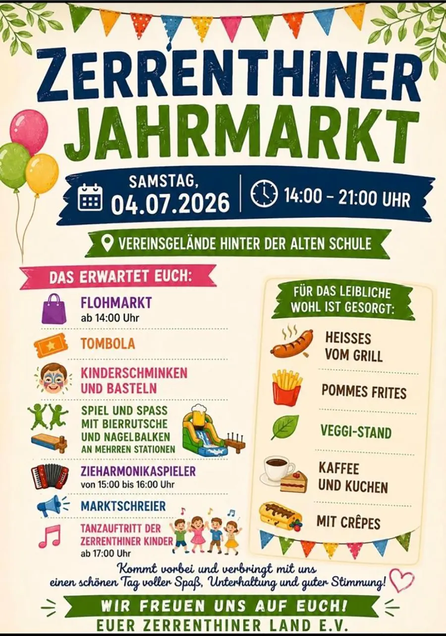 Veranstaltungsbild: Zerrenthiner Jahrmarkt