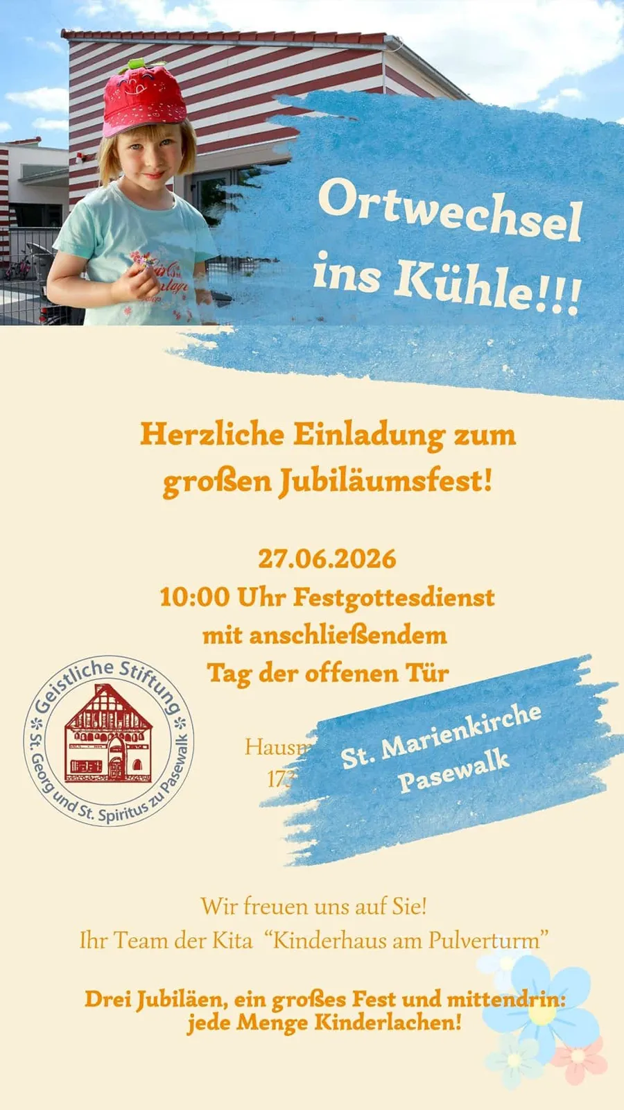 Veranstaltungsbild: 100 Jahre Kita „Kinderhaus am Pulverturm“ in Pasewalk