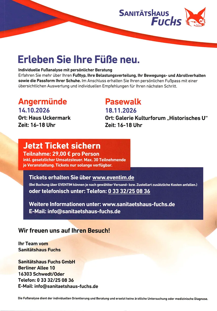 Veranstaltungsbild: Erleben Sie Ihre Füße neu