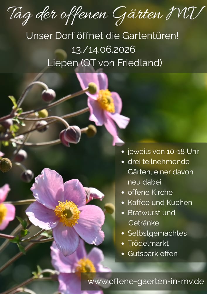 Veranstaltungsbild: Liepen öffnet die Gartentüren