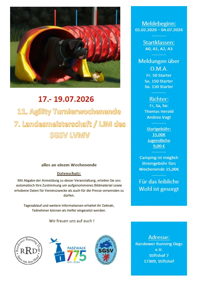 Veranstaltungsbild: 11. Agility Turnierwochenende