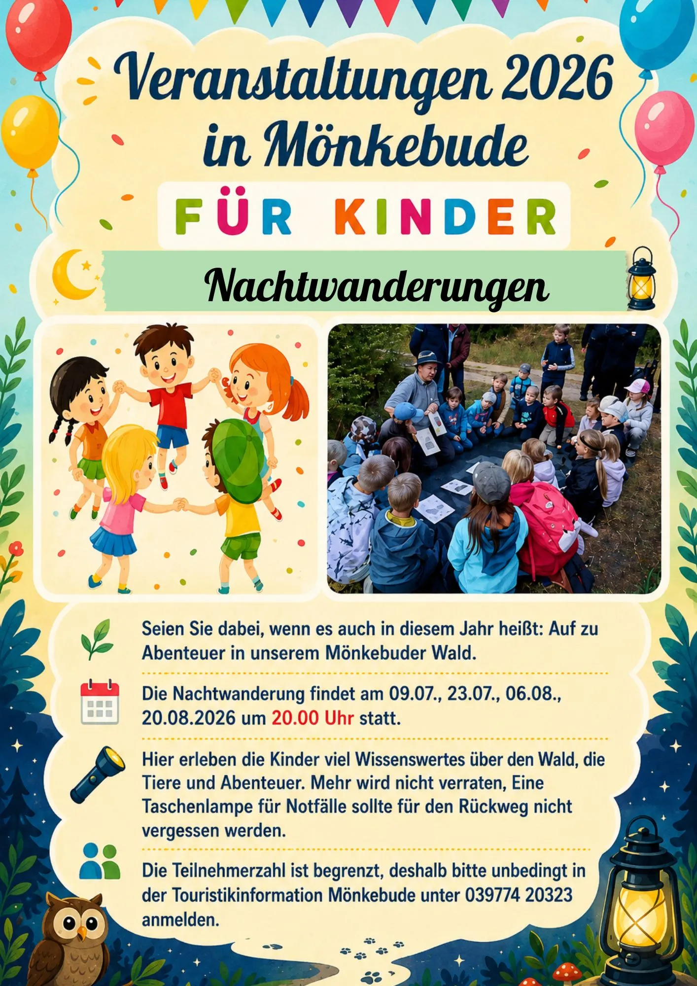 Veranstaltungsbild: Nachtwanderungen für Kinder