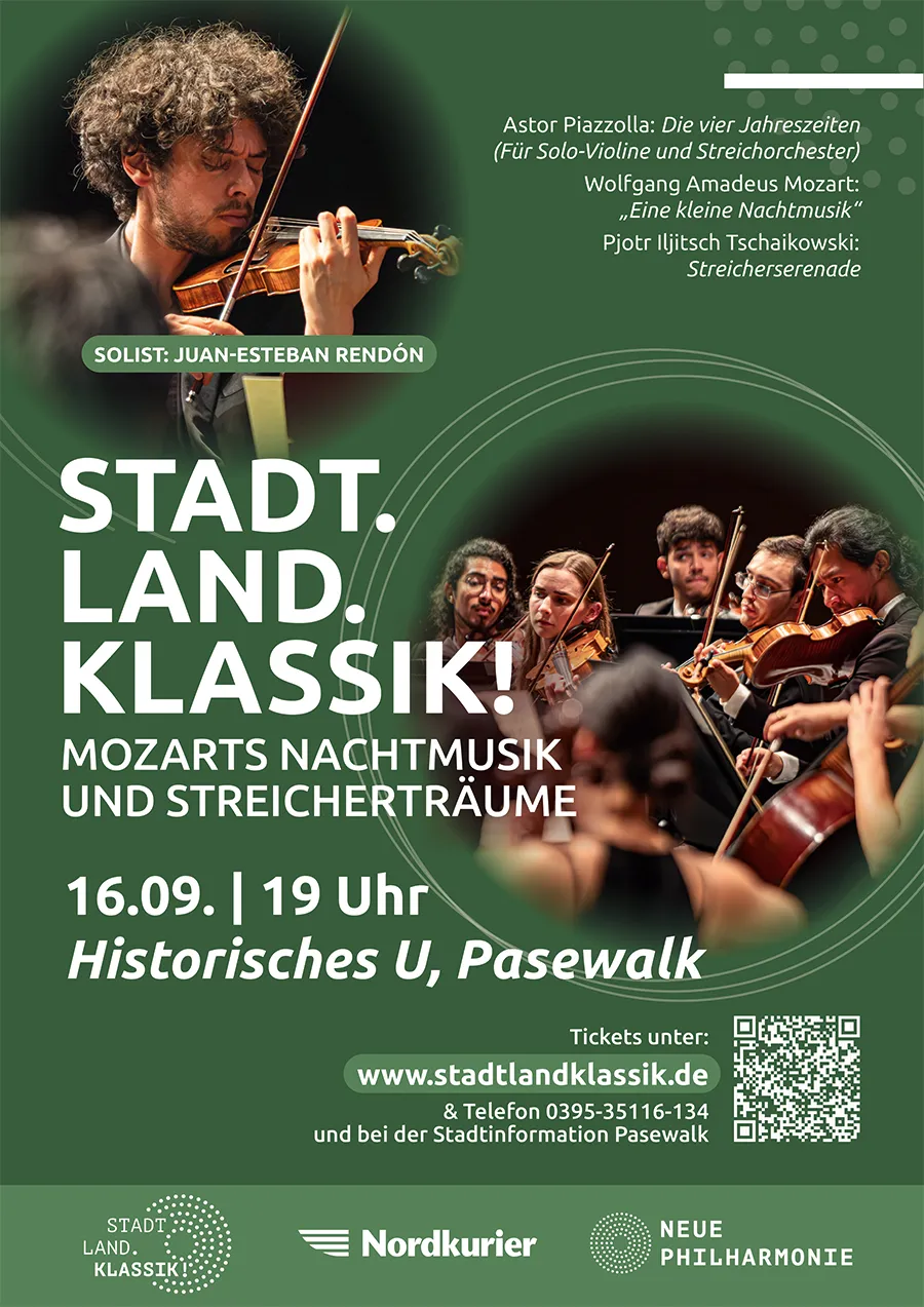 Veranstaltungsbild: Stadt.Land.Klassik! – Mozarts Nachtmusik und Streicherträume