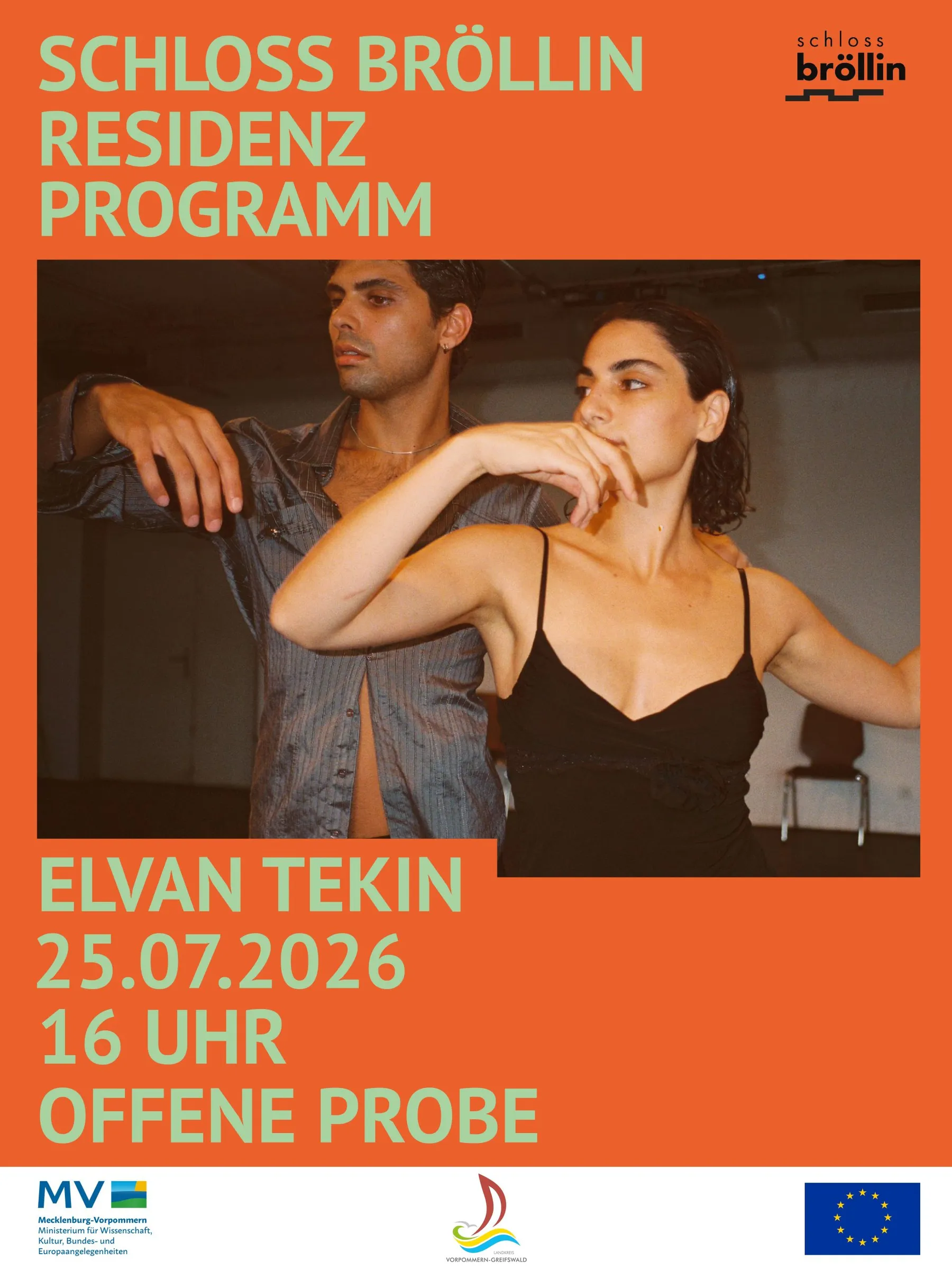 Veranstaltungsbild: Einblick in das Tanzstück von Elvan Tekin auf Schloss Bröllin.