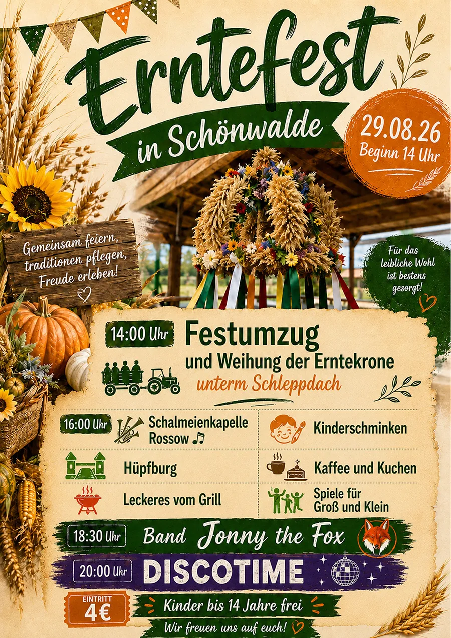 Veranstaltungsbild: Erntefest Schönwalde