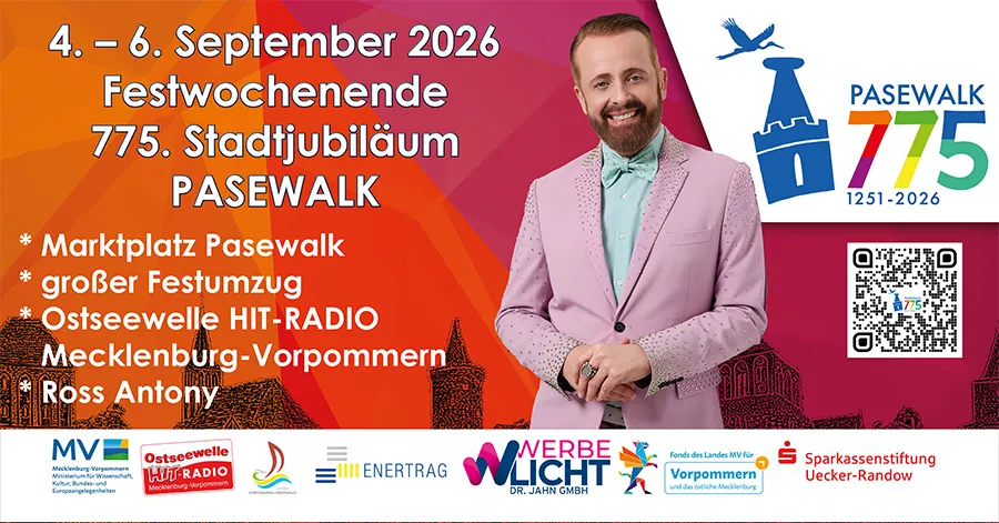 Veranstaltungsbild: Festwochenende zum Stadtjubiläum 775 Jahre Pasewalk