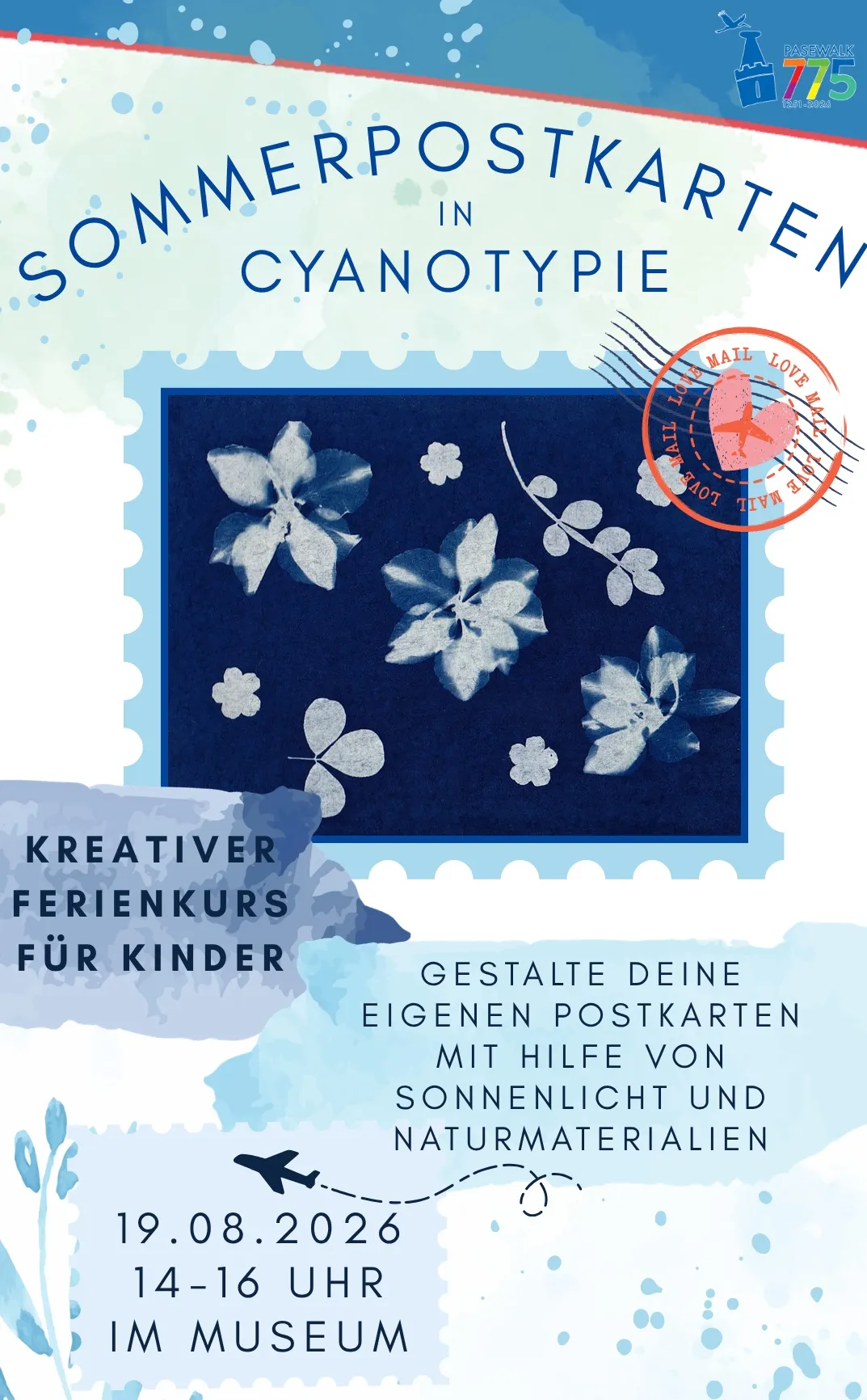 Veranstaltungsbild: Sommerpostkarten in Cyanotypie