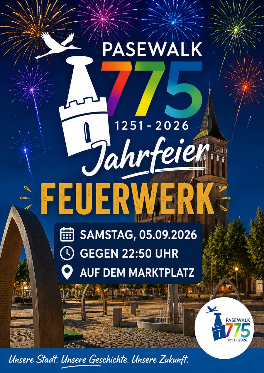 Veranstaltungsbild: Jubiläumsfeuerwerk am 05.09. auf dem Marktplatz