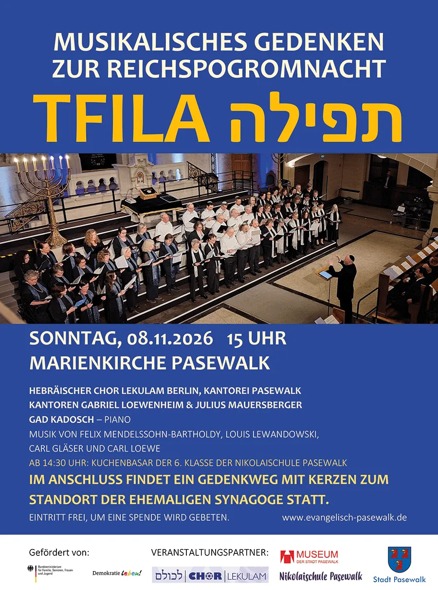 Veranstaltungsbild: Tfila – Musikalisches Gedenken zur Reichspogromnacht