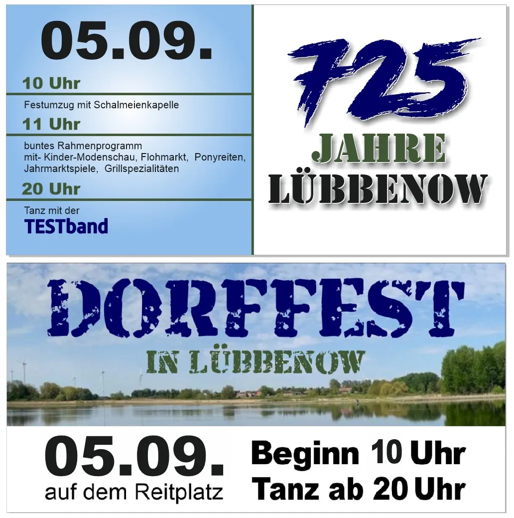 Veranstaltungsbild: 725 Jahre Lübbenow