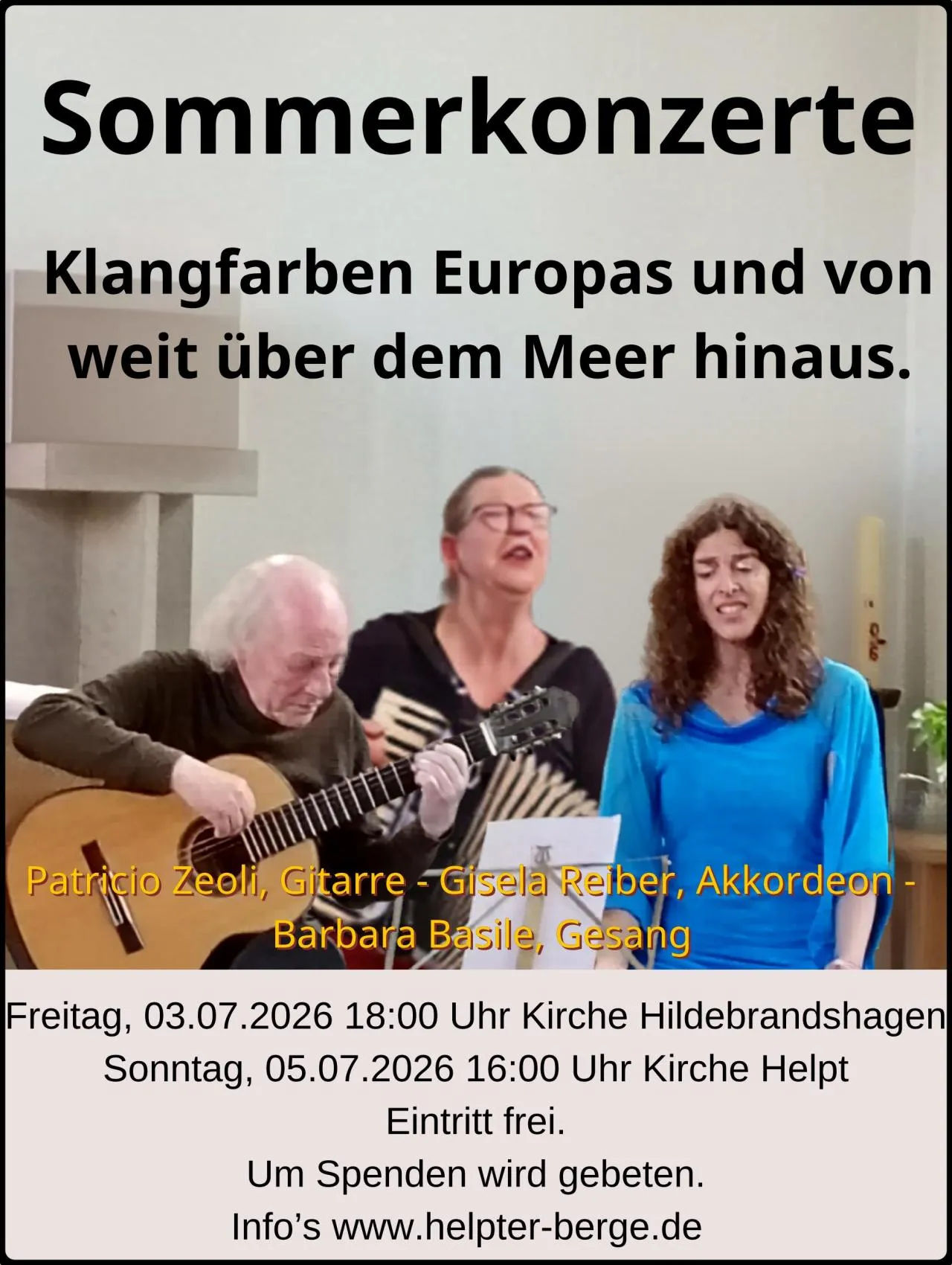 Veranstaltungsbild: Konzert „Klangfarben Europas und von weit über dem Meer hinaus“