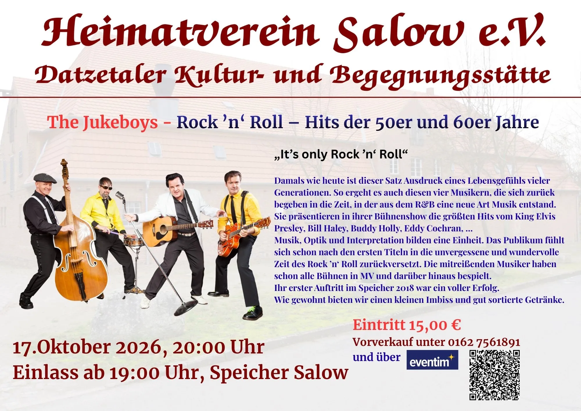 Veranstaltungsbild: The Jukeboys „It’s only Rock ’n‘ Roll“