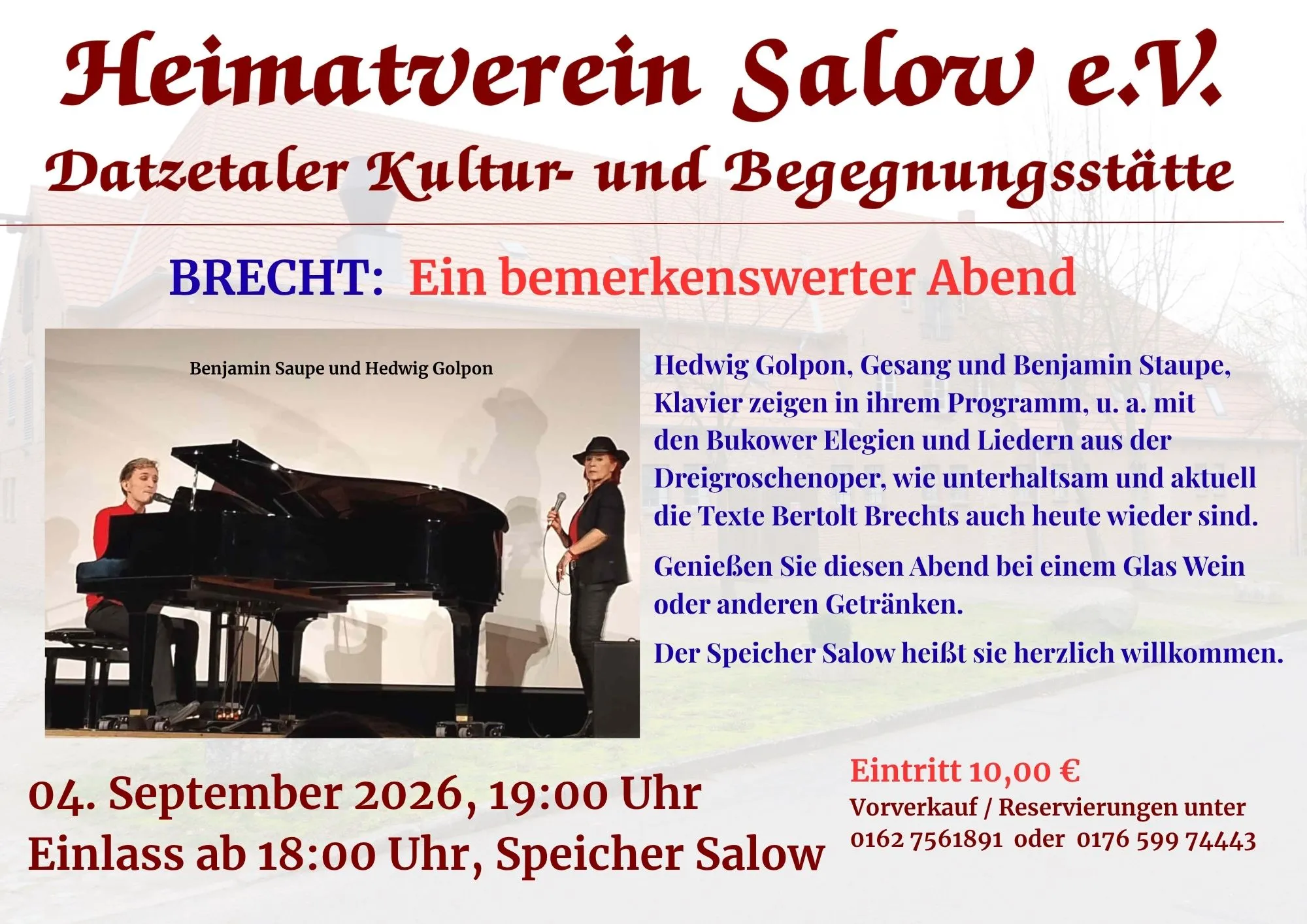Veranstaltungsbild: BRECHT: Ein bemerkenswerter Abend