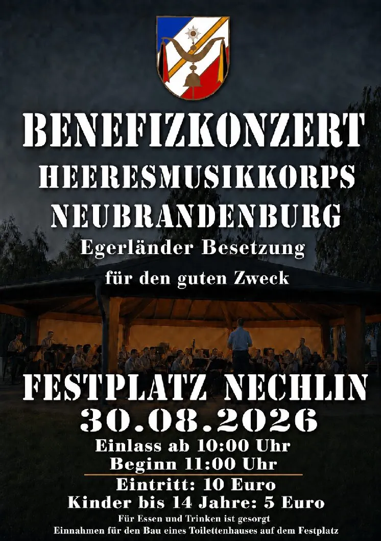 Veranstaltungsbild: Heeresmusikkorps Neubrandenburg zu Besuch in Nechlin