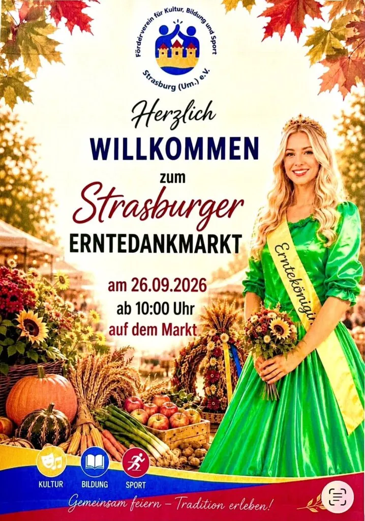 Veranstaltungsbild: 3. Strasburger Erntedankmarkt