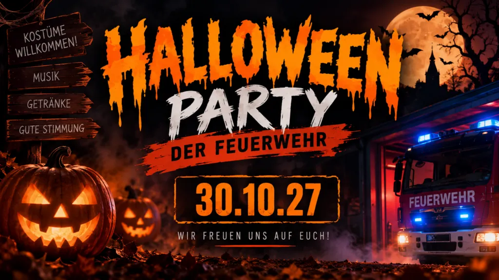 Veranstaltungsbild: Halloween bei der Freiwilligen Feuerwehr Strasburg (Um.)