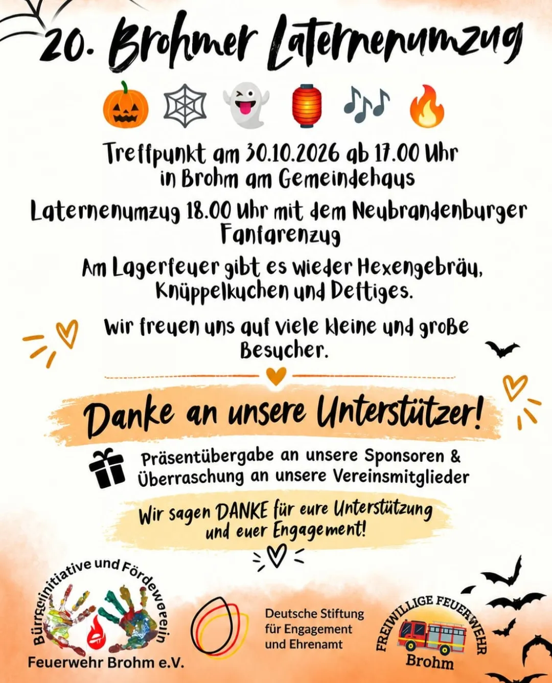 Veranstaltungsbild: 20. Brohmer Laternenumzug