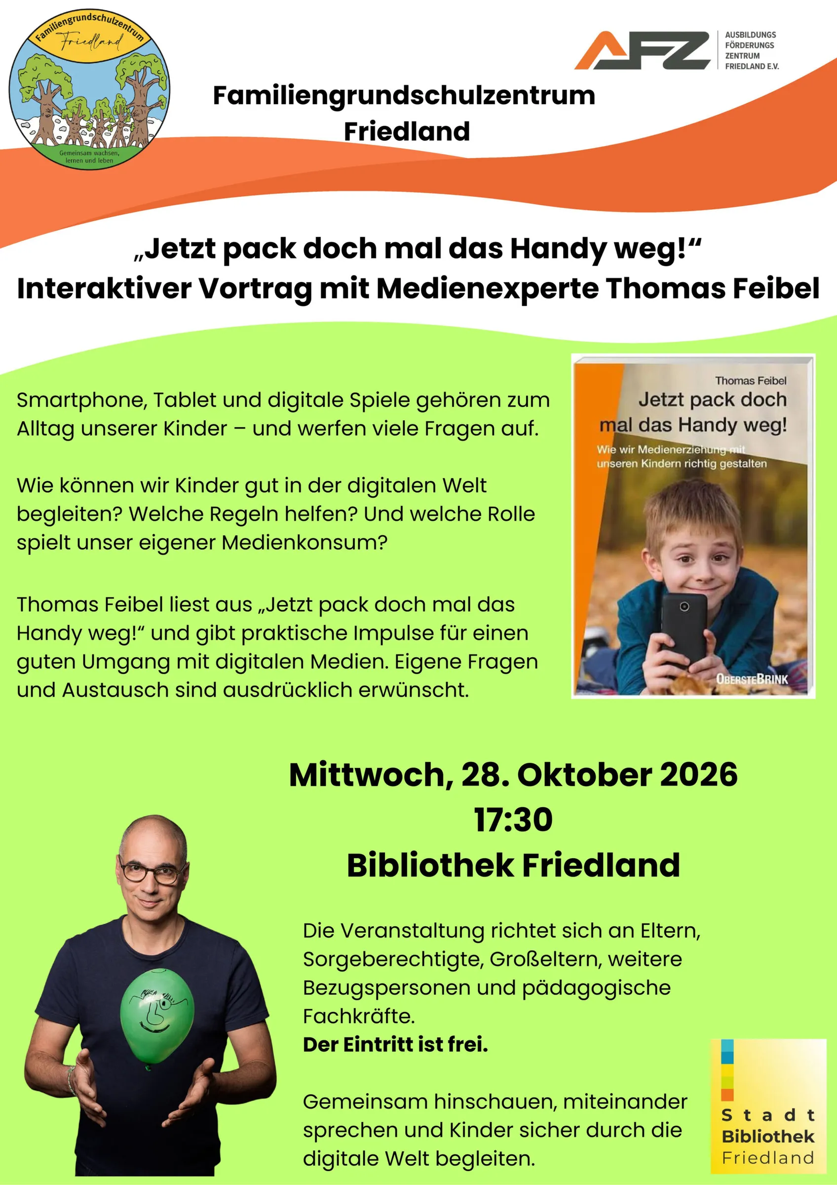 Veranstaltungsbild: Vortrag „Jetzt pack doch mal das Handy weg“