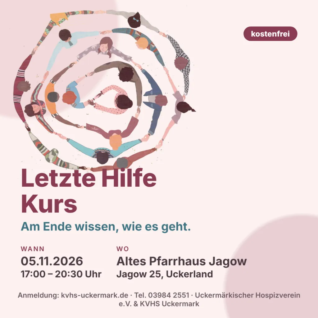 Veranstaltungsbild: Letzte Hilfe Kurs – Am Ende wissen, wie es geht