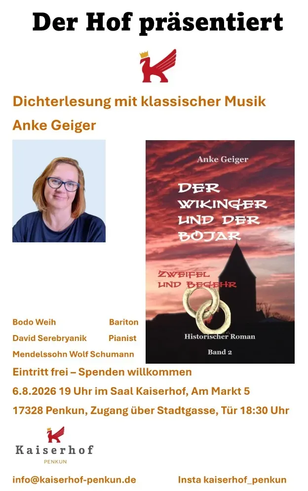 Veranstaltungsbild: Dichterlesung mit klassischer Musik