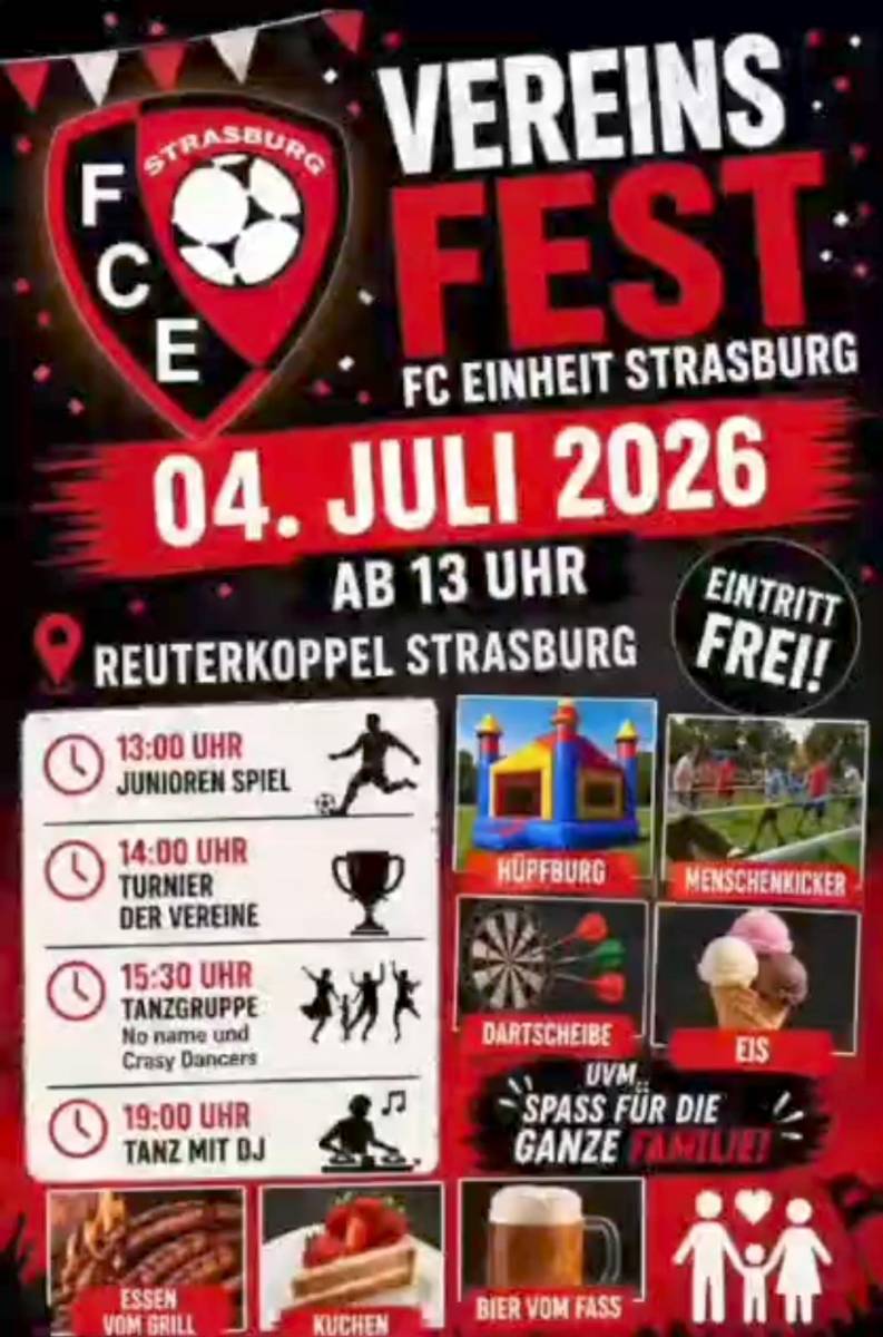 Veranstaltungsbild: Vereinsfest FC Einheit Strasburg