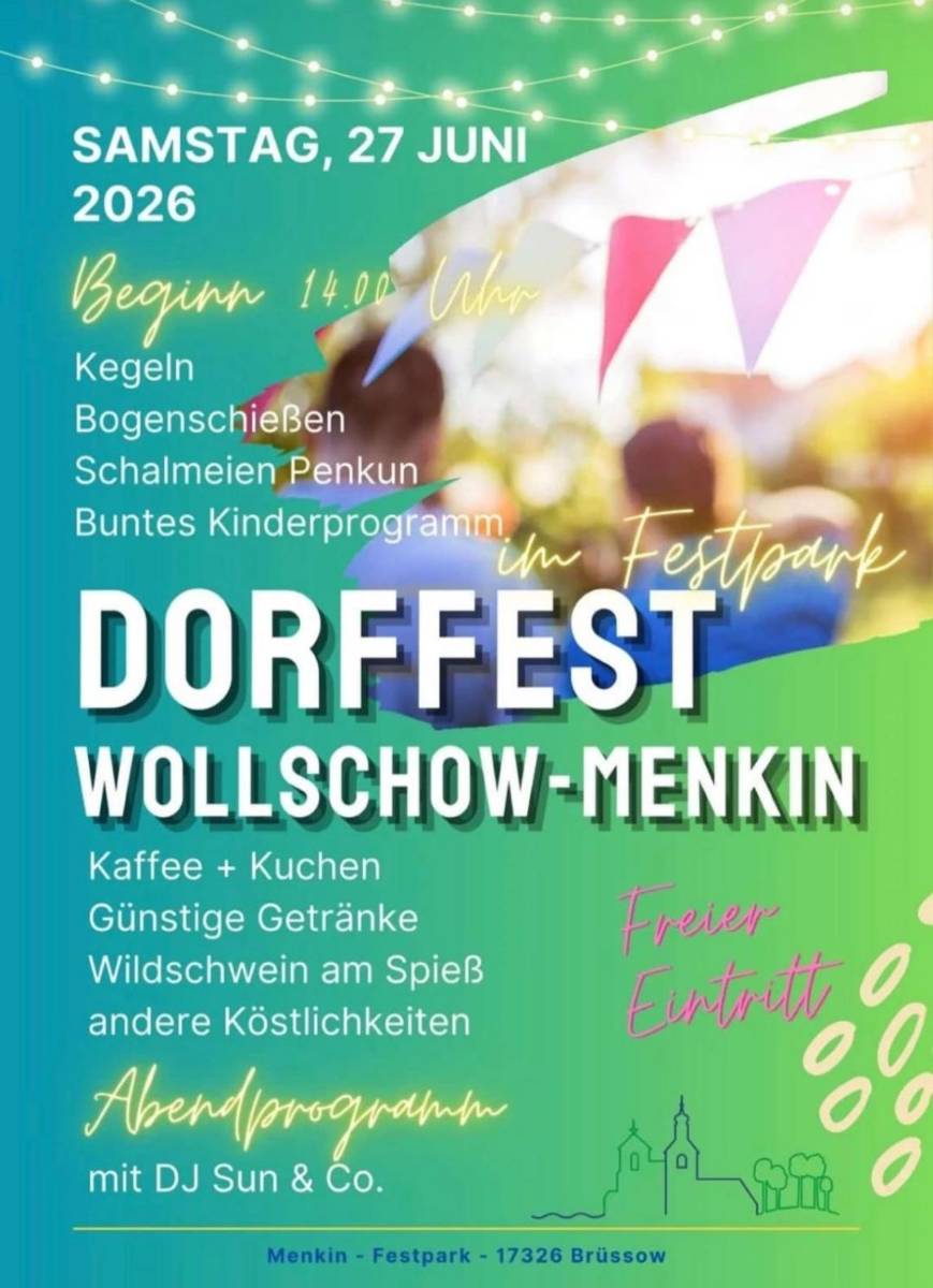 Veranstaltungsbild: DORFFEST WOLLSCHOW-MENKIN