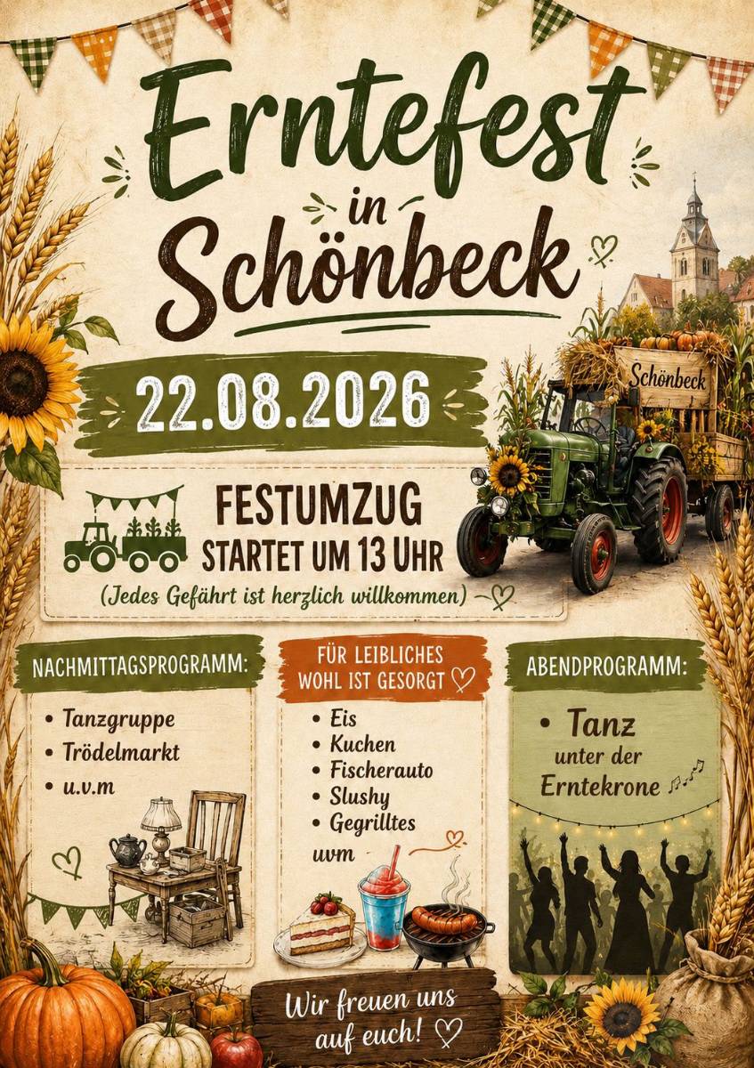 Veranstaltungsbild: Erntefest in Schönbeck