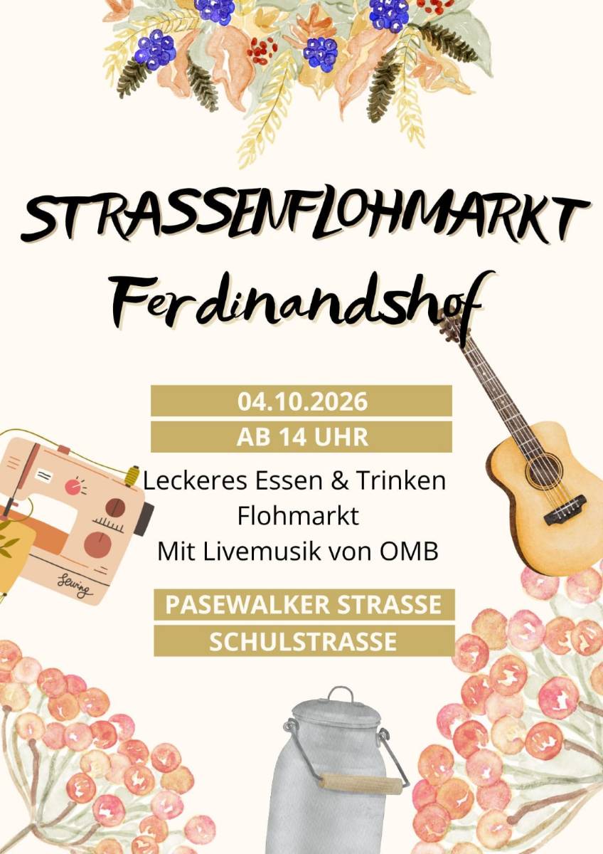 Veranstaltungsbild: Strassenflohmarkt Ferdinandshof