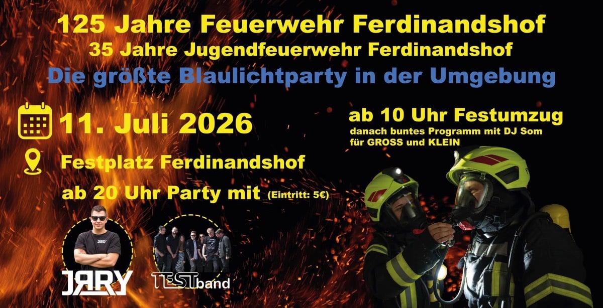 Veranstaltungsbild: 125 Jahre Feuerwehr Ferdinandshof und 35 Jahre Jugendfeuerwehr Ferdinandshof
