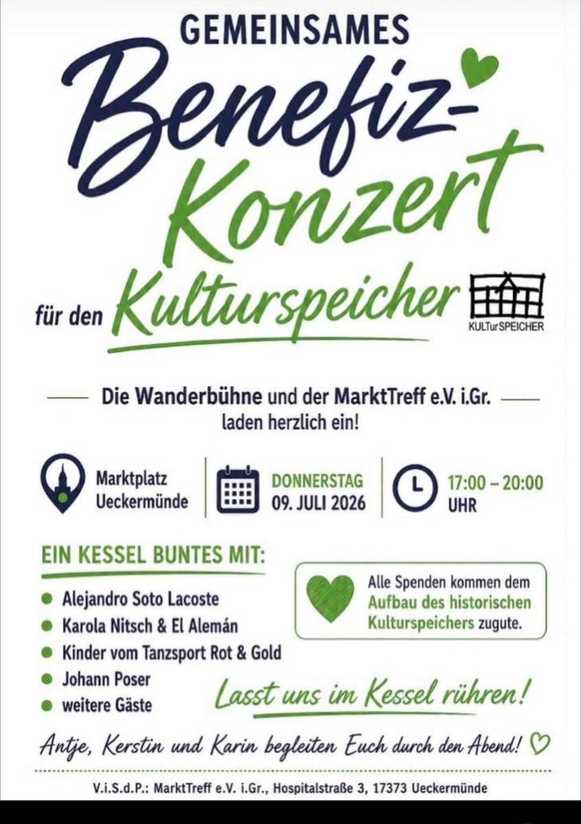 Veranstaltungsbild: Gemeinsames Benefizkonzert für den Kulturspeicher