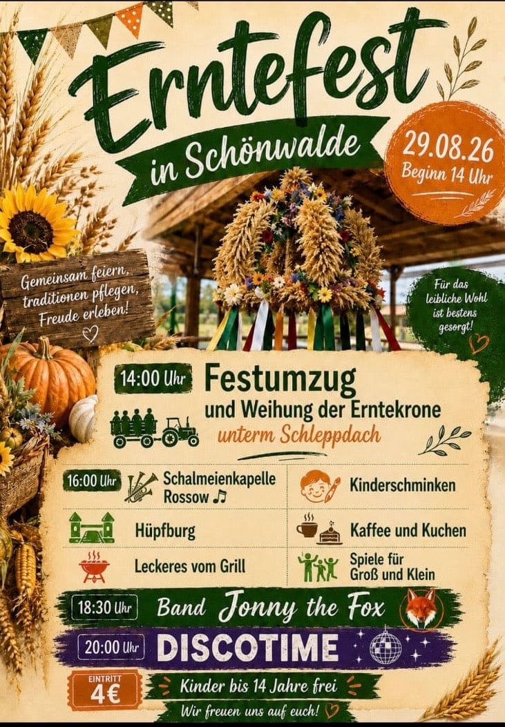 Veranstaltungsbild: Erntefest in Schönwalde