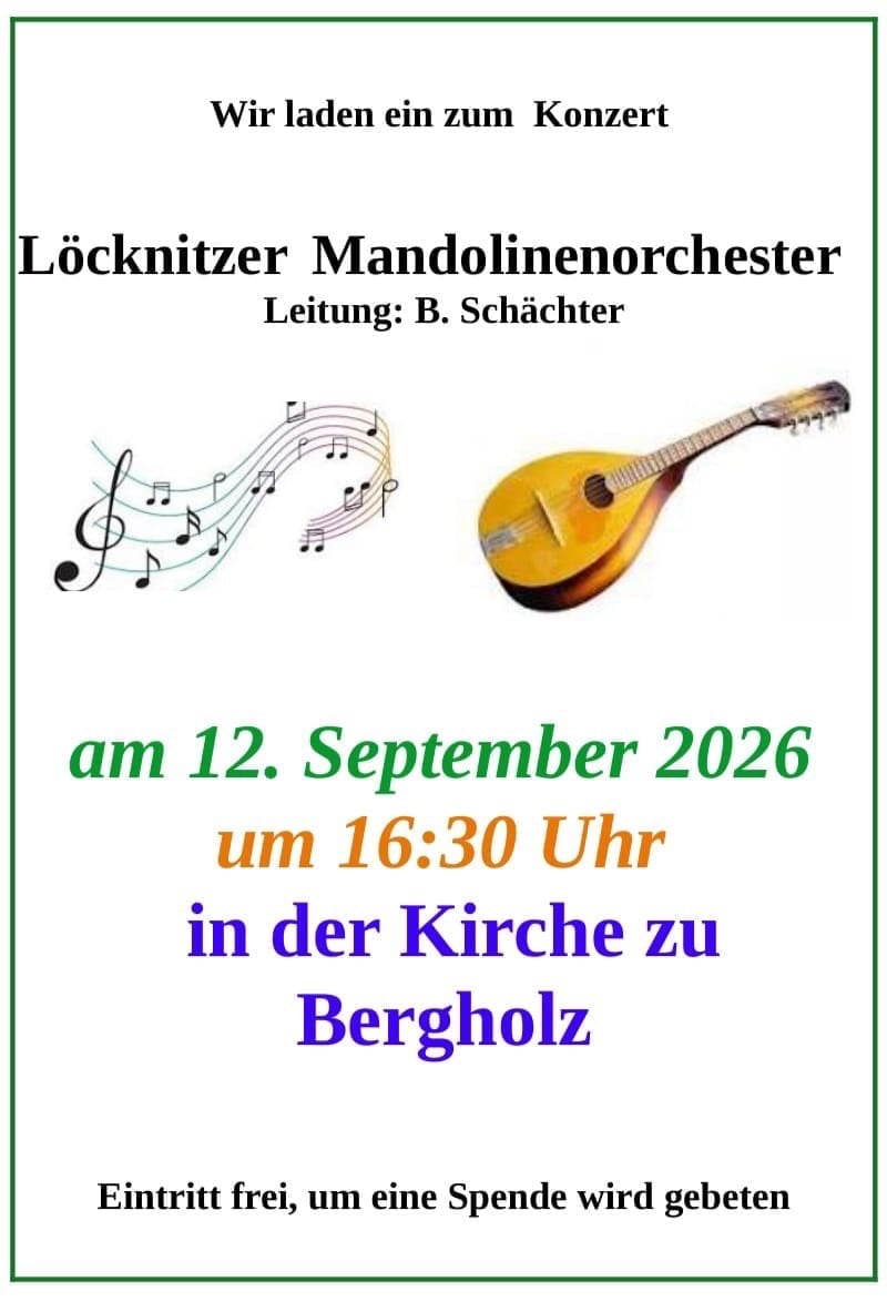 Veranstaltungsbild: Konzert des Löcknitzer Mandolinenorchesters
