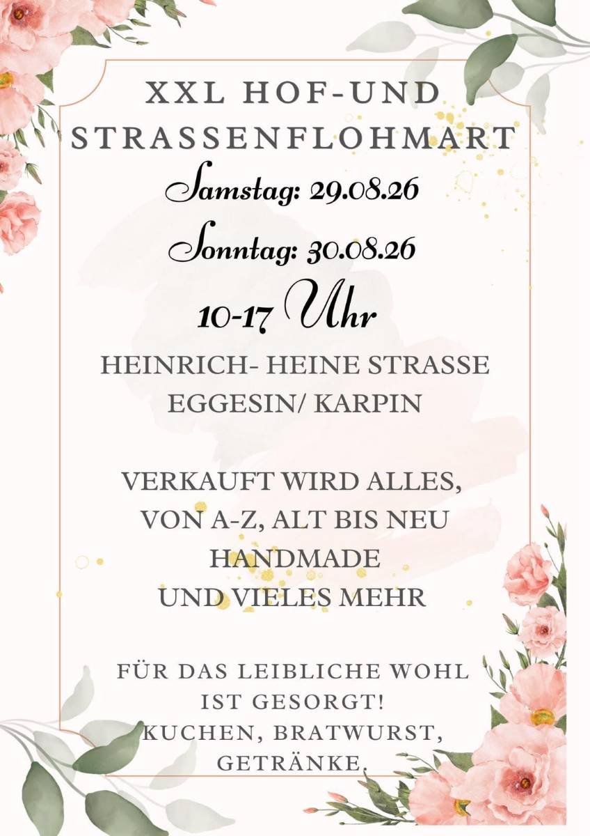 Veranstaltungsbild: XXL Hof- und Straßenflohmarkt