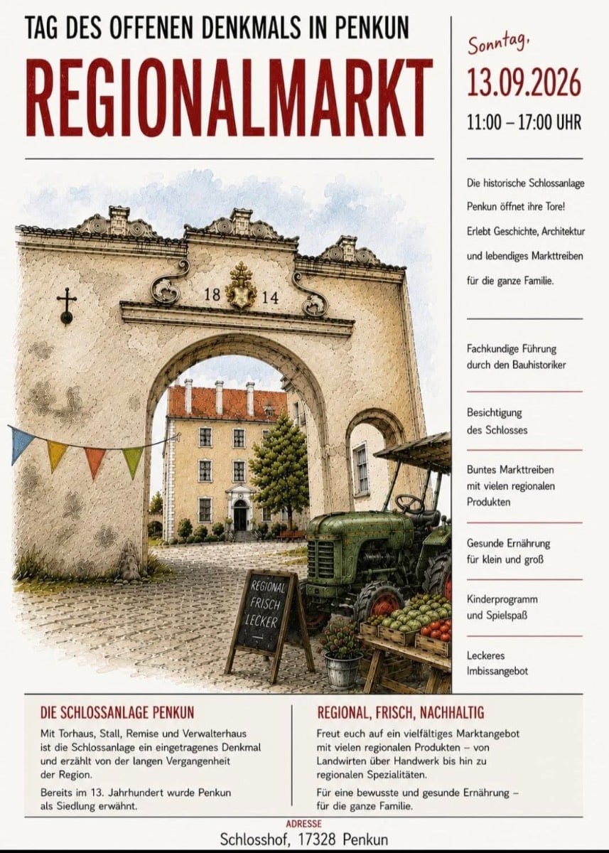 Veranstaltungsbild: Tag des offenen Denkmals in Penkun Regionalmarkt