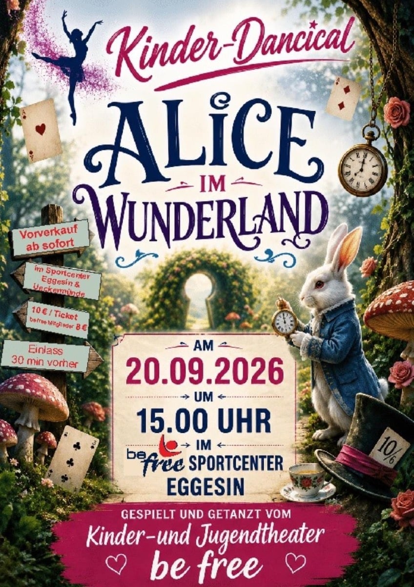 Veranstaltungsbild: Kinder-Dancical Alice im Wunderland
