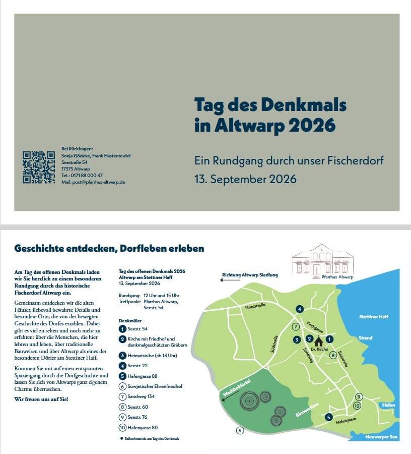 Veranstaltungsbild: Tag des Denkmals in Altwarp 2026