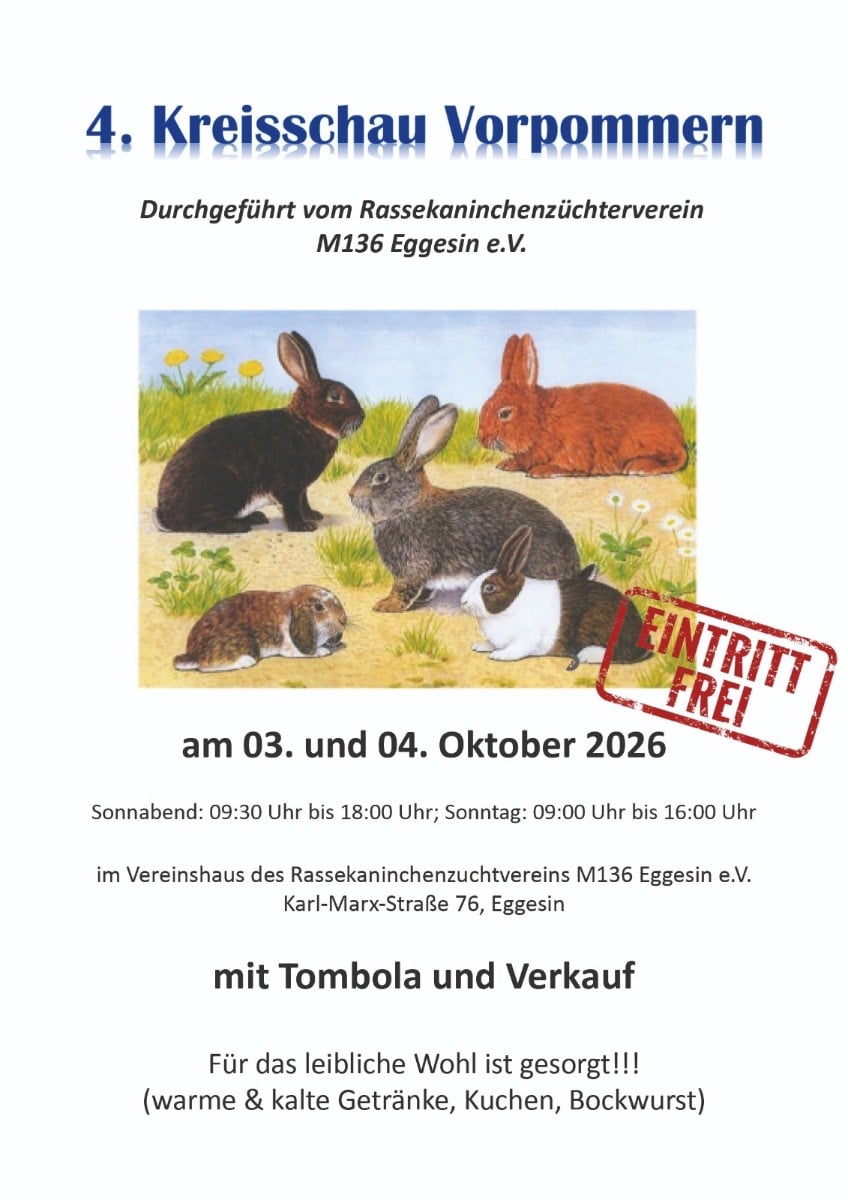 Veranstaltungsbild: 4. Kreisschau Vorpommern