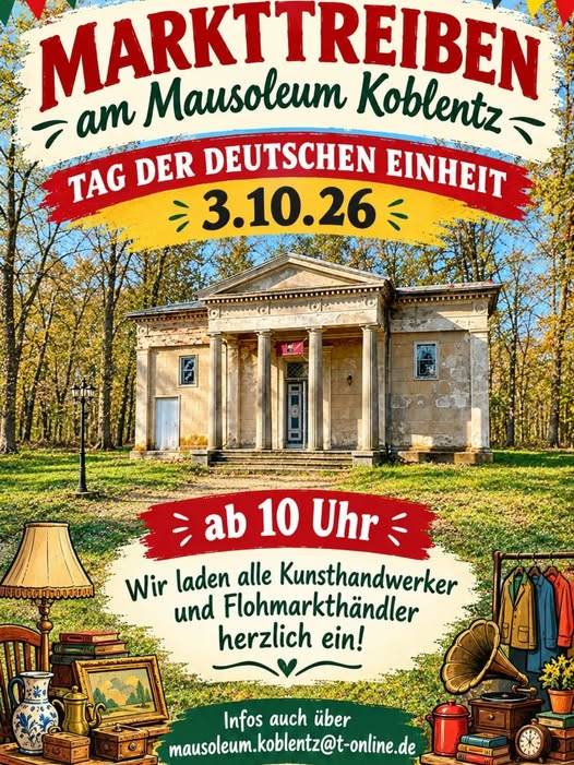 Veranstaltungsbild: Markttreiben am Mausoleum Koblentz