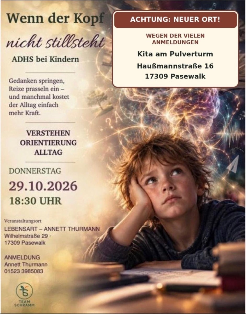 Veranstaltungsbild: Wenn der Kopf nicht stillsteht - ADHS bei Kindern