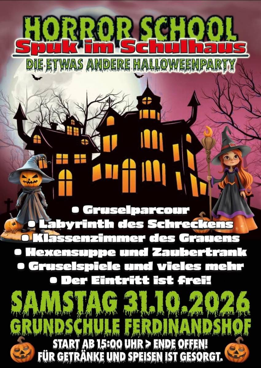Veranstaltungsbild: HORROR SCHOOL Spuk im Schulhaus